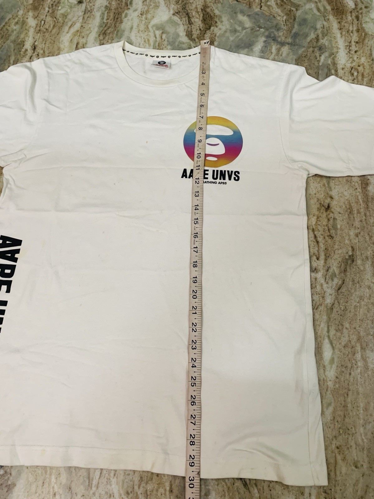 A Bathing Ape T Shirt Mens Large White BAPE Graphic Print Streetwear Designer