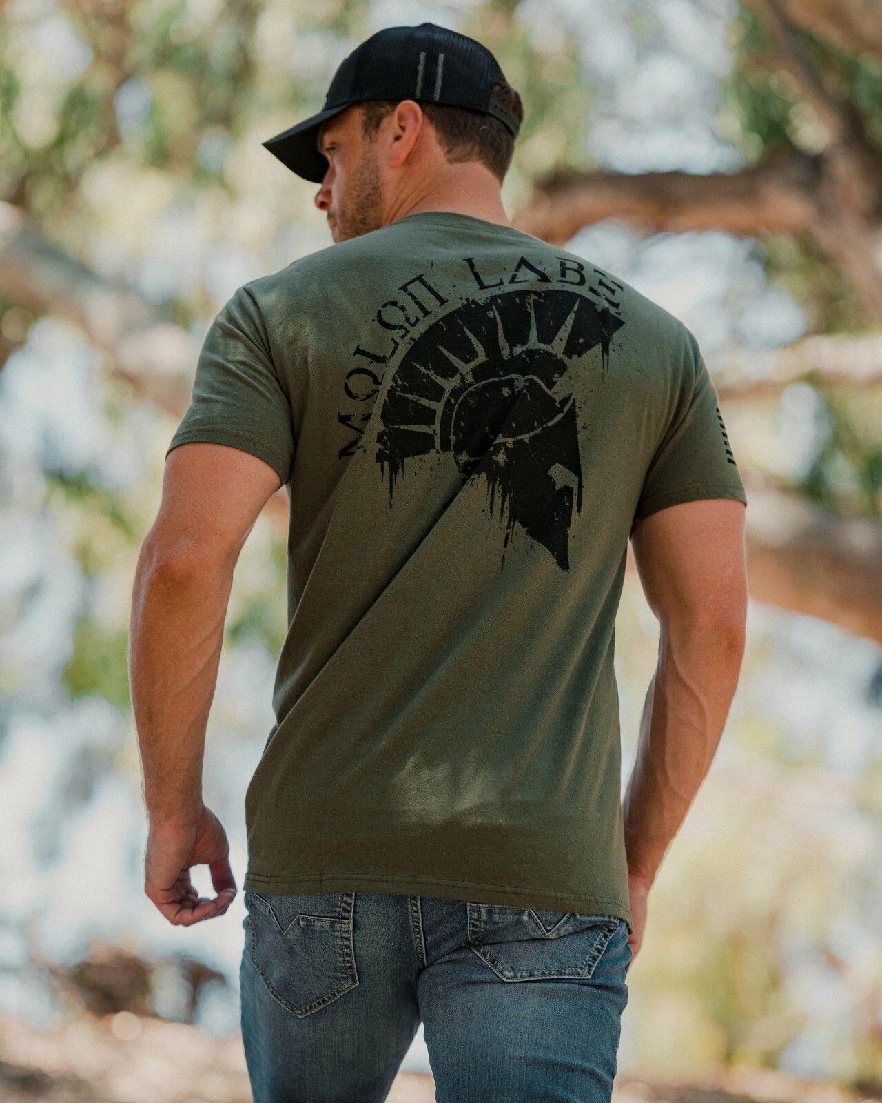 Howitzer Style Men’s T-Shirt MOLON LABE Military Green Grunt S M L XL 2XL 3XL