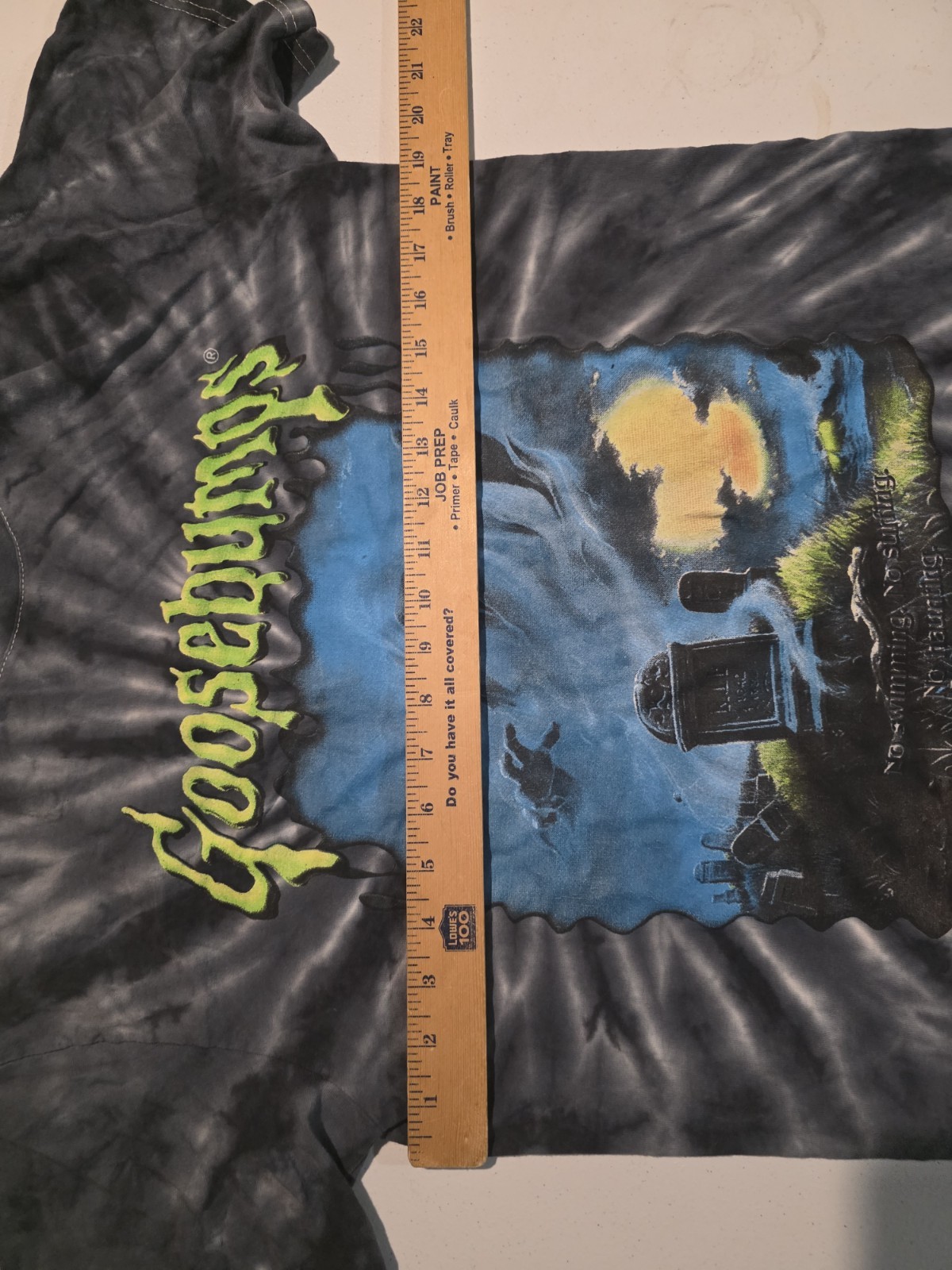 Goosebumps Ghost Beach T Shirt Mens Medium Black Tie Dye Horror RL Stine No Tag