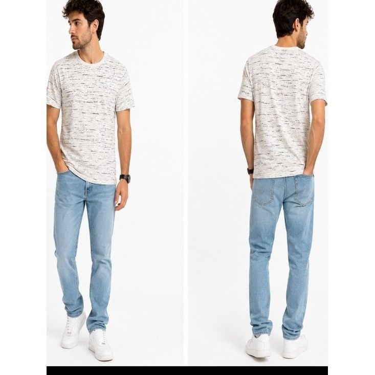 NWT Brooklyn Cloth White Black Space Dye Crew Neck T-Shirt Men’s Small
