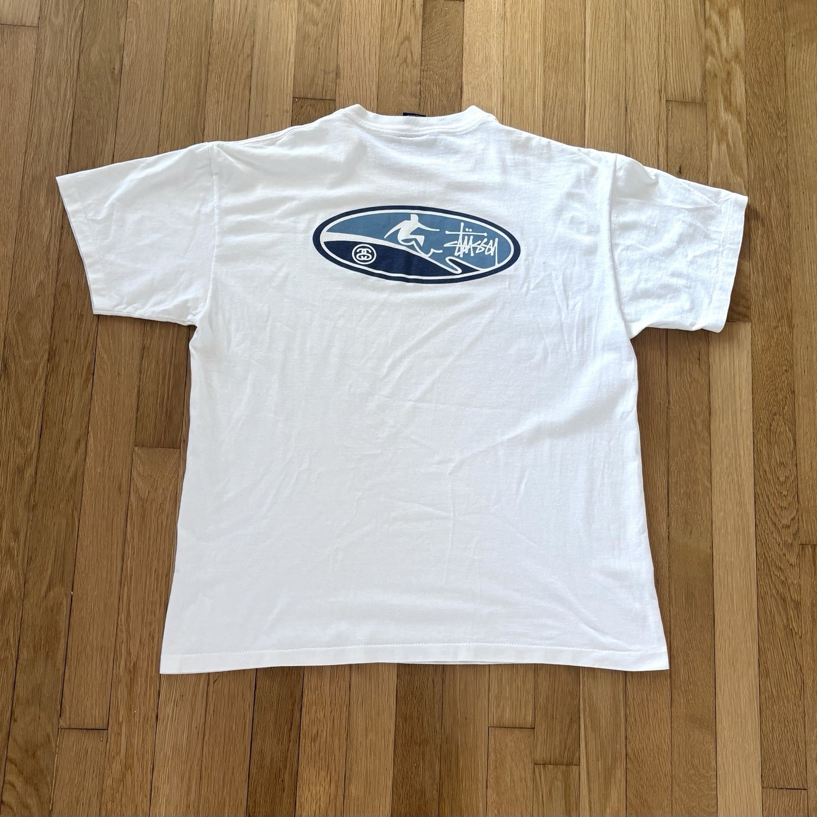 Vintage Stussy Surf Graphic T Shirt Mens XL 90s Made in USA Single Stitch Rare
