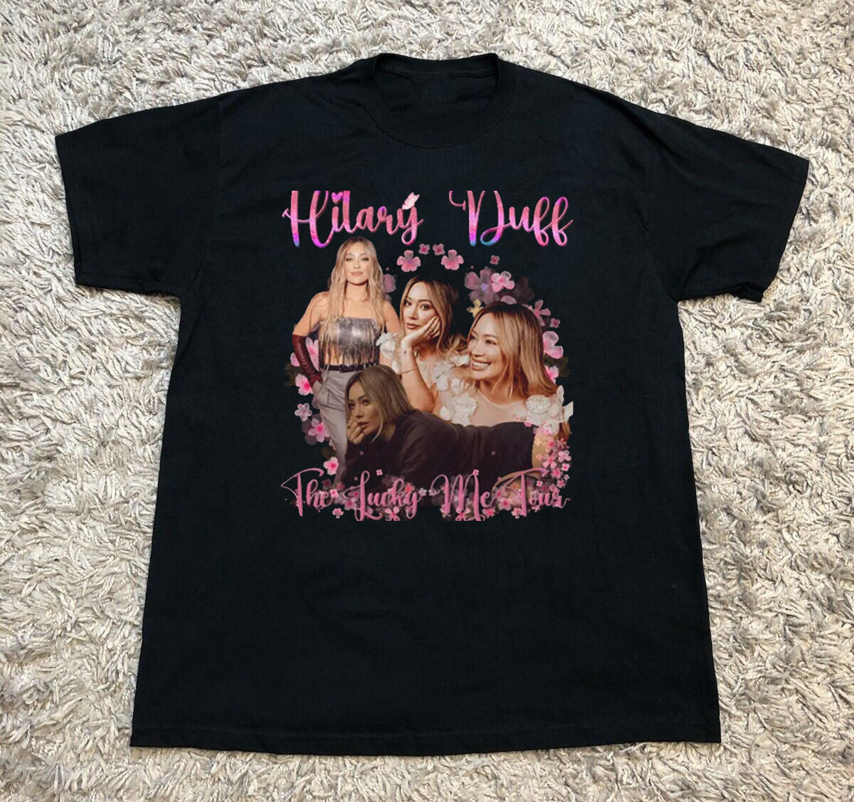 New Hilary Duff The Lucky Me Black Shirt Full size S-5XL TH330
