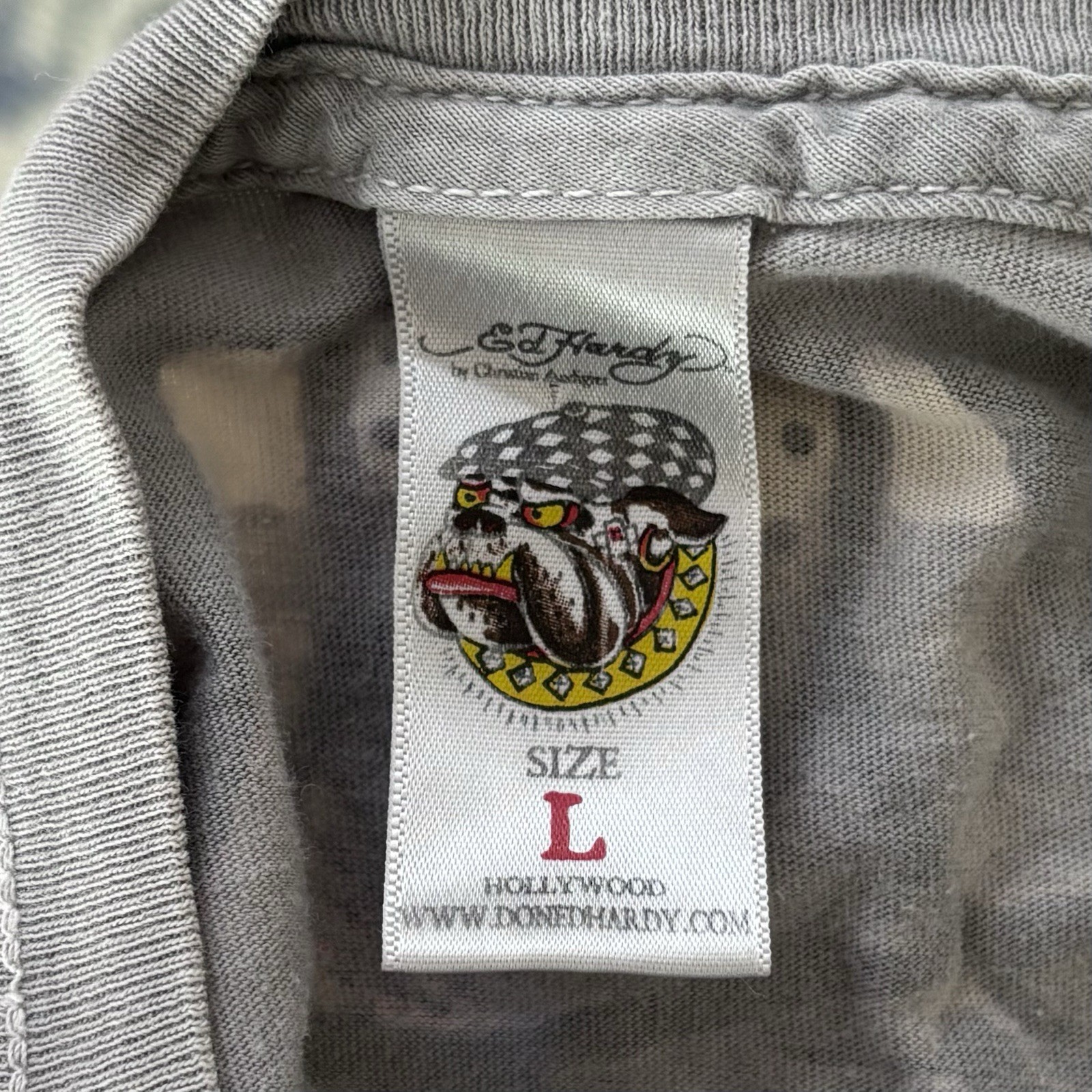 Vintage Ed Hardy Erase All Fears T Shirt Mens Large L Ombre Double Sided Y2K