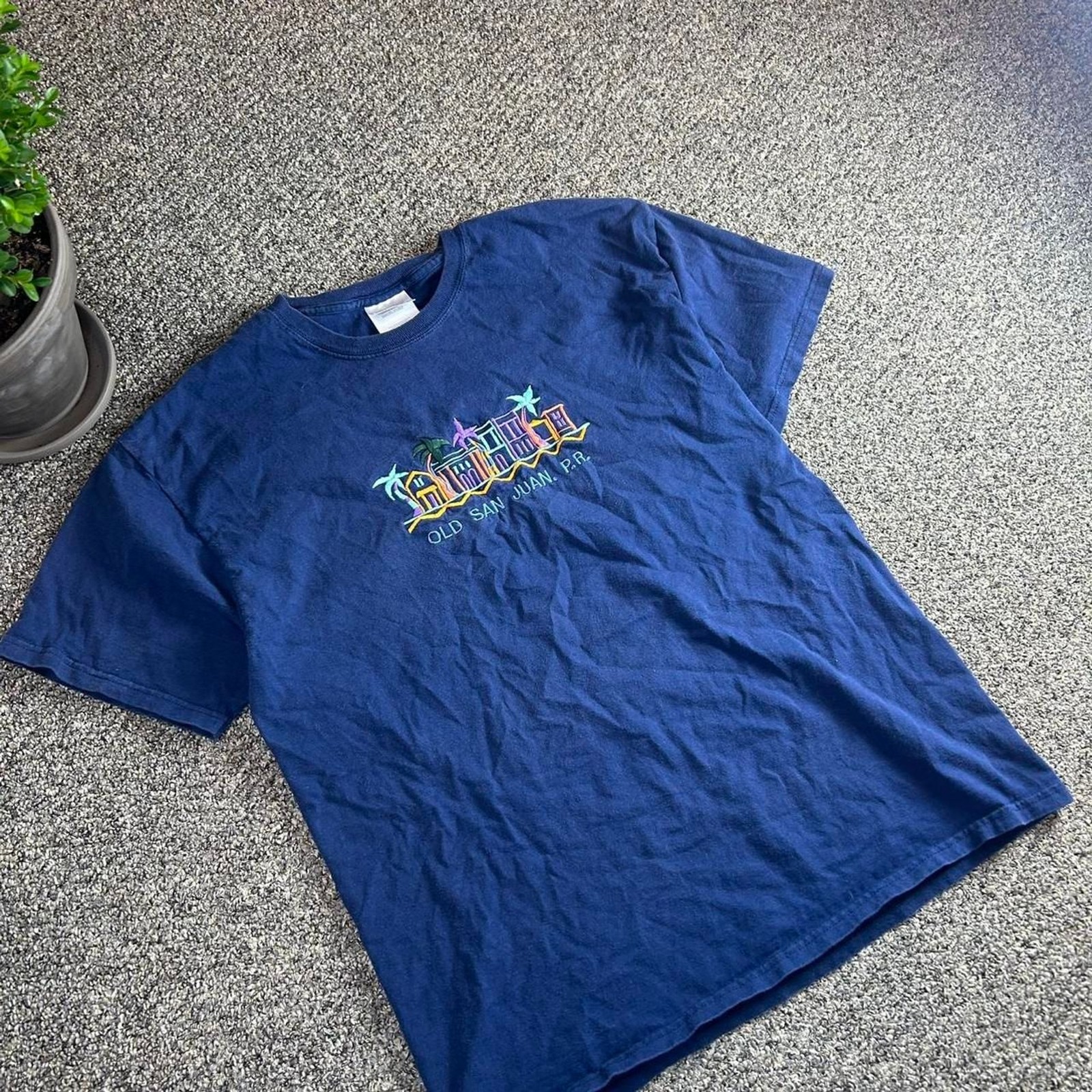 Unbranded Men’s Blue and Navy T-shirt