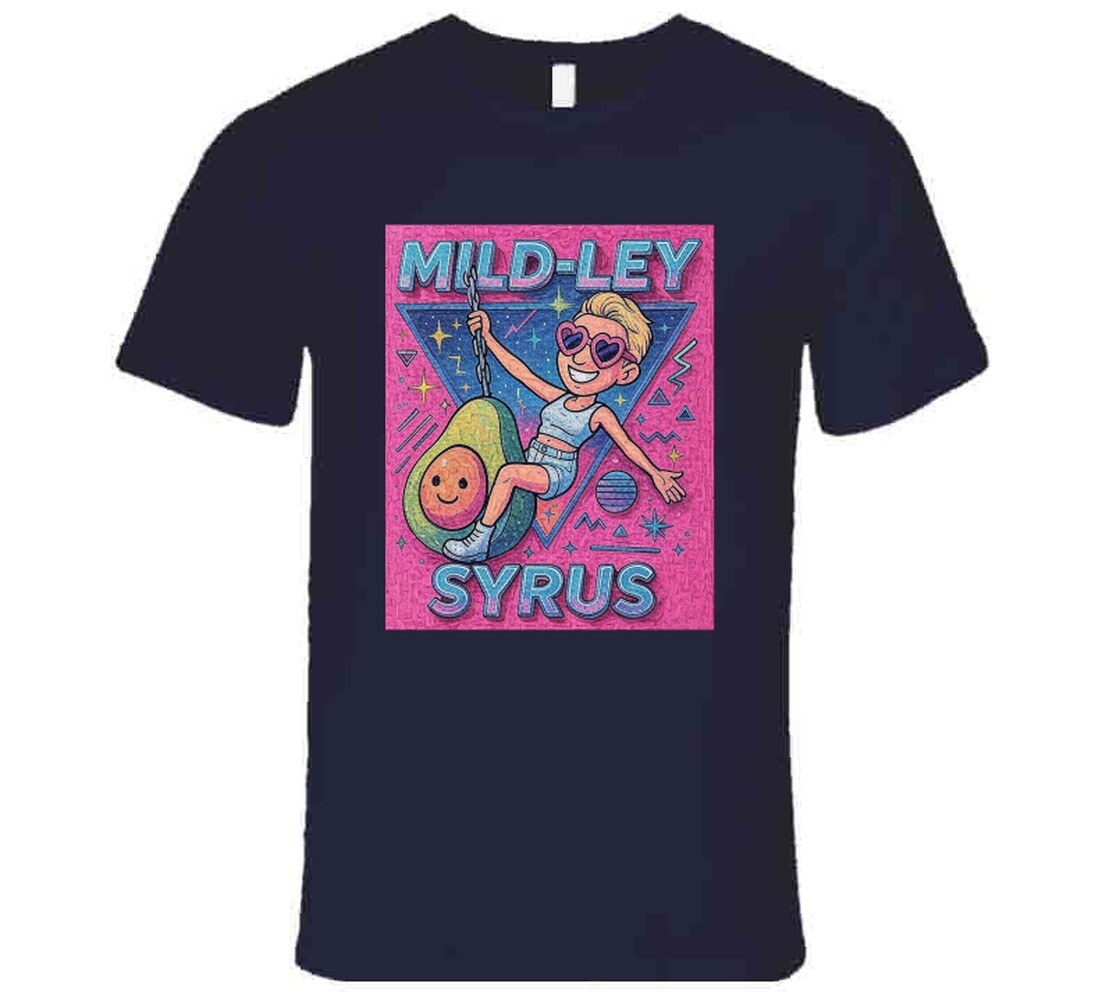 Mild-ley Syrus Funny Parody Pop Star Avocado Tee Swing Streetwear Miley T Shirt