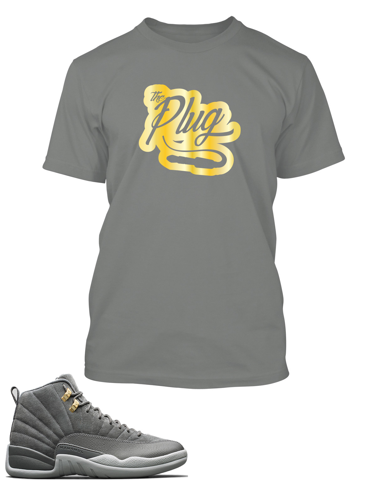 Plug Tee Shirt To Match J12 Gray Men’s Graphic Pro Club Shaka RTP Big Tall Sm