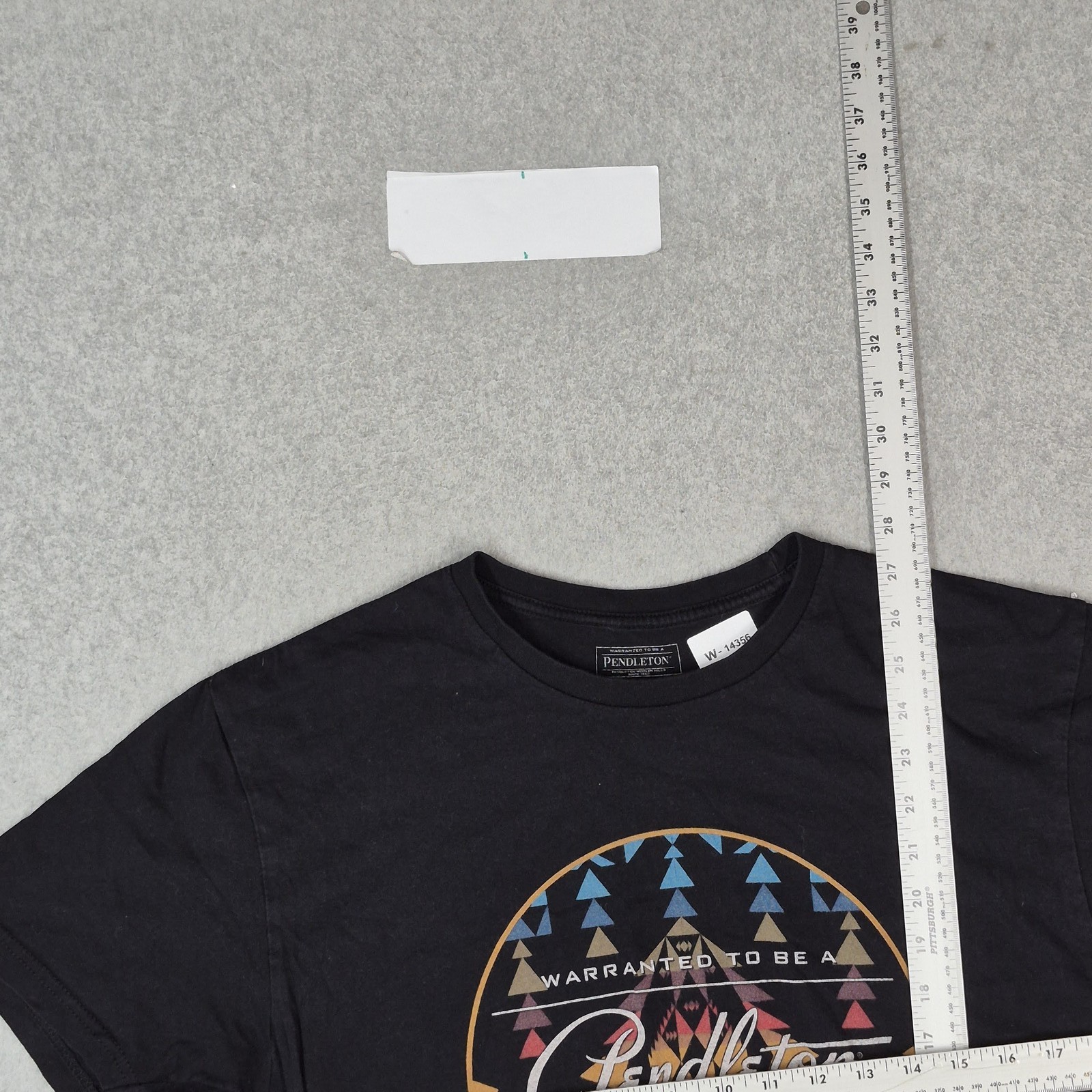 Pendleton Men Shirt L/G Black Graphic Short Sleeve