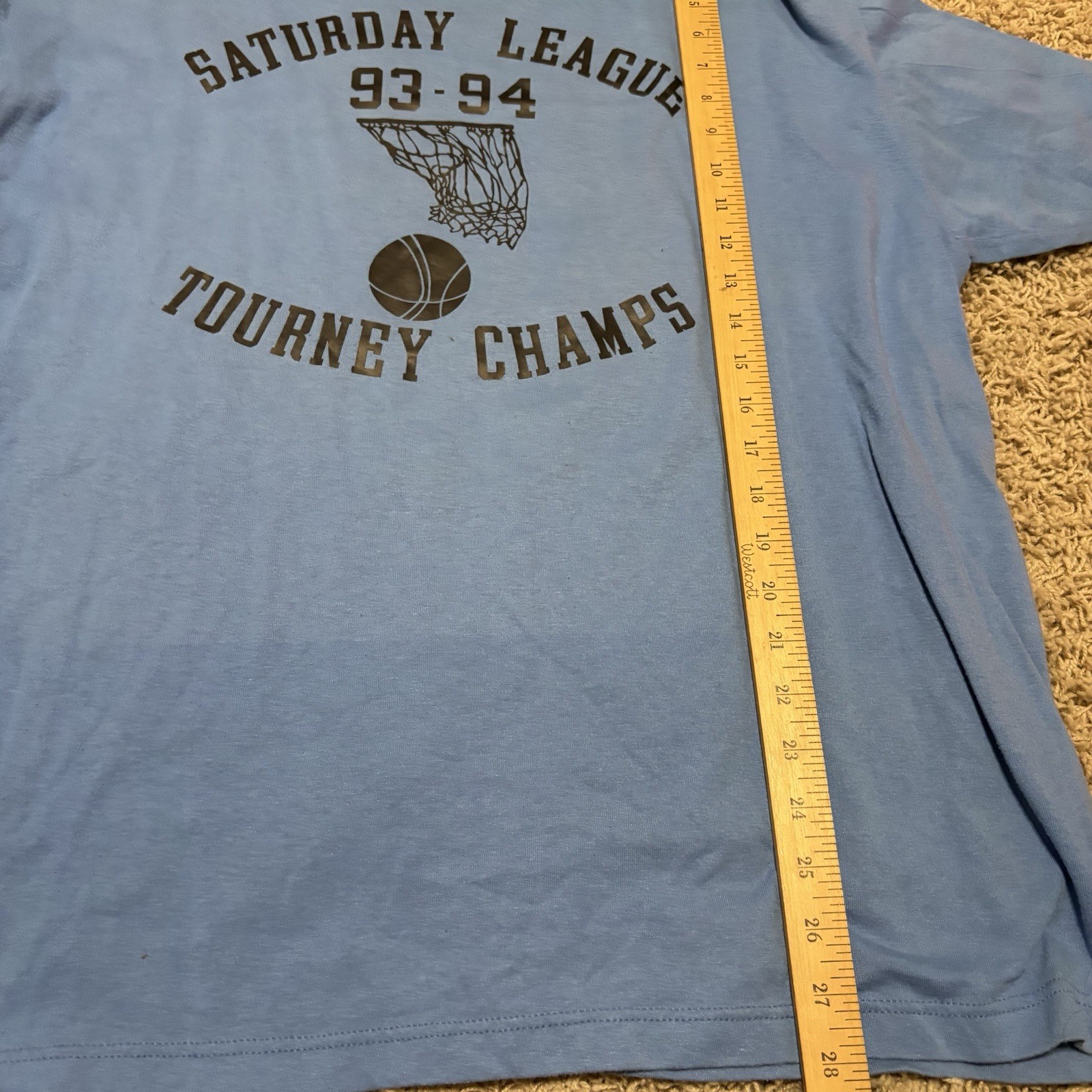 Vtg Russell Athletic XL Single Stitch Shirt USA Made 1993-94 Saturday Basketball