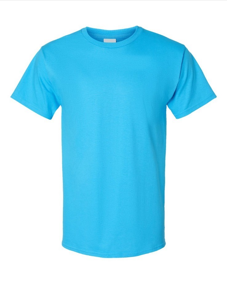 Hanes 5250 4XL 5XL Authentic Short Sleeve Men’s Cotton T-Shirt Aquatic Blue