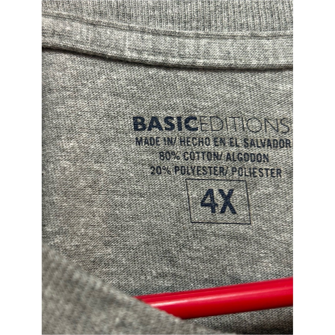 Basic Editions Men’s Long Sleeve Crewneck Tee – Heather Gray