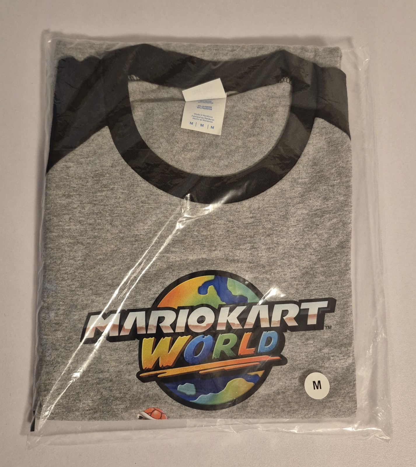 MARIO KART WORLD * SWITCH 2 * RAGLAN 3/4 SLEEVE T-SHIRT * BEST BUY EXCLUSIVE