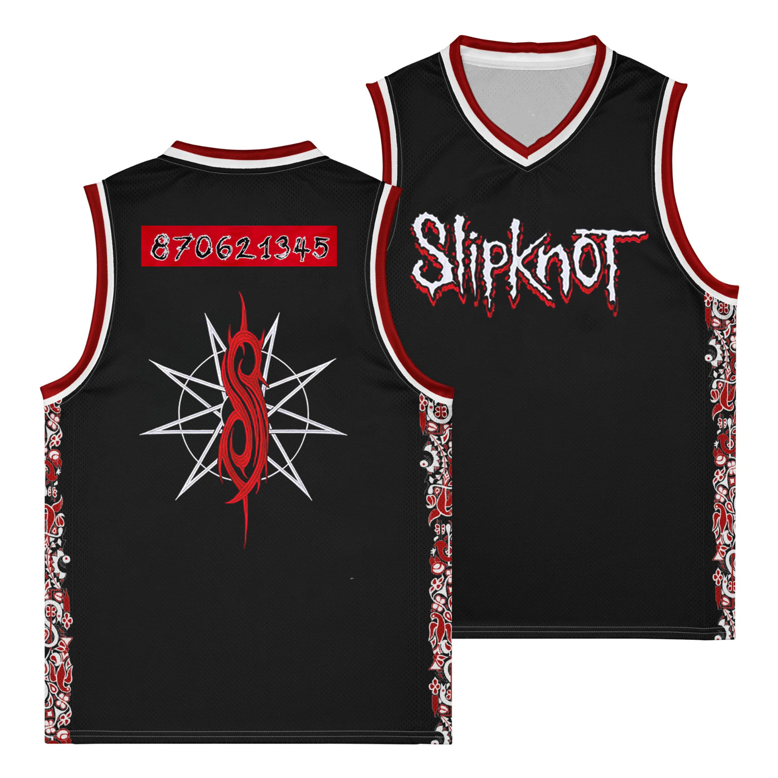 Slipknot Band 9 Point Star Basketball Jersey 3D AOP Unisex S-6XL IM1460