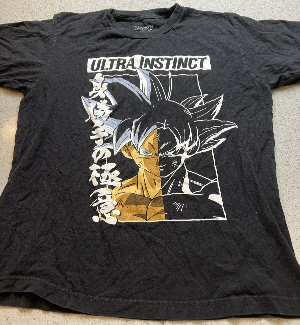 DRAGON BALLZ ULTRA INSTINCT BLACK GRAPHIC T SHIRT SZ L