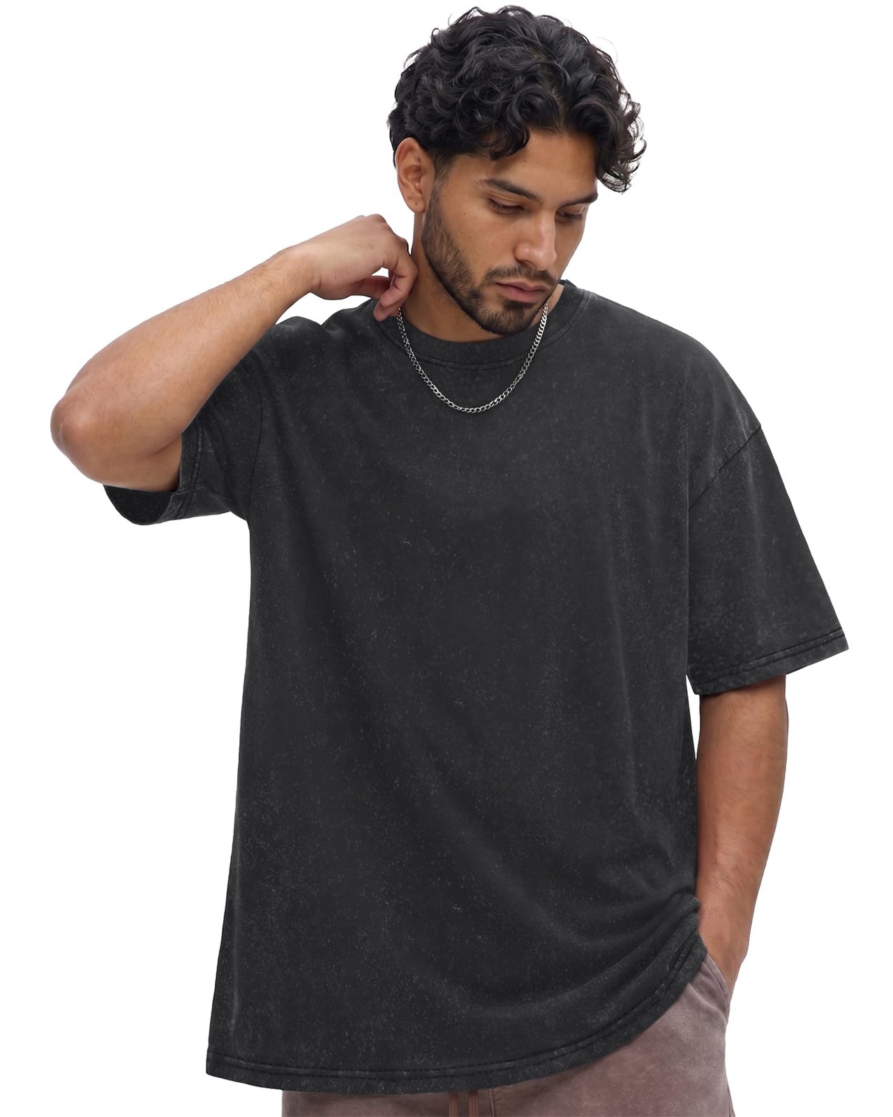 Oversized Tshirts for Men Short Sleeve Vintage Washed Basic Loose Tees 2026