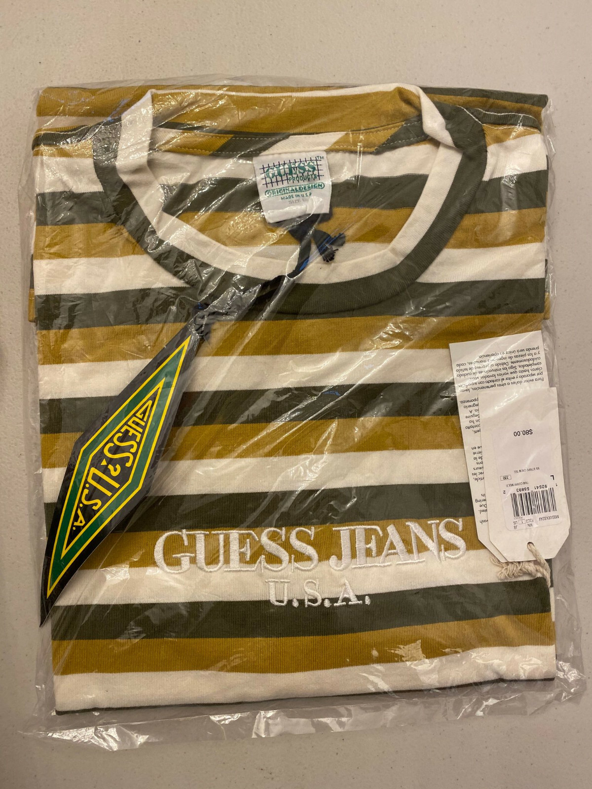 $80 Guess Jeans USA Originals Stripe Shirt !! Farmer Asap Rocky complexcon sean