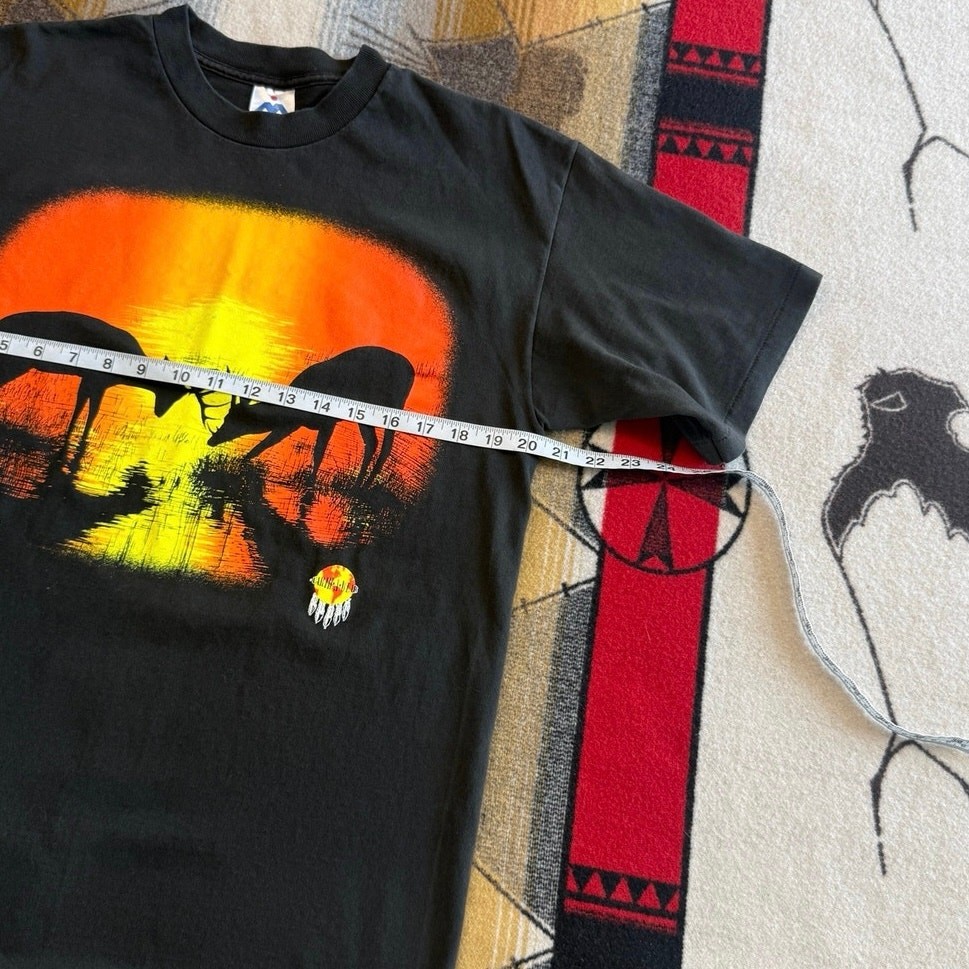 Vintage 90s Deer Buck “The Royal Joust” Outdoor Nature T-Shirt Size Large USA