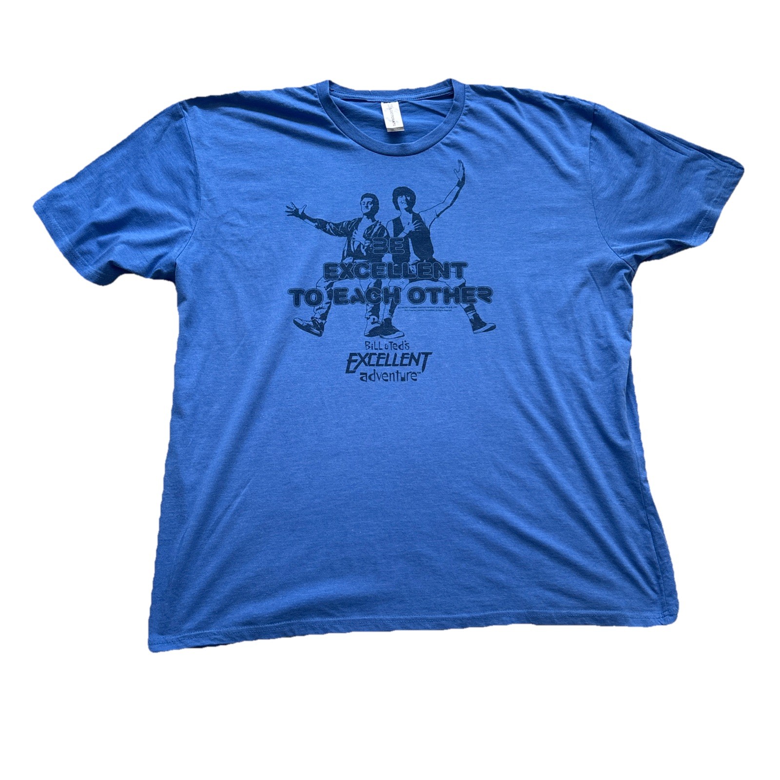Vintage Bill and Ted’s Excellent Adventure T-Shirt Blue Keanu George Carlin 3 X