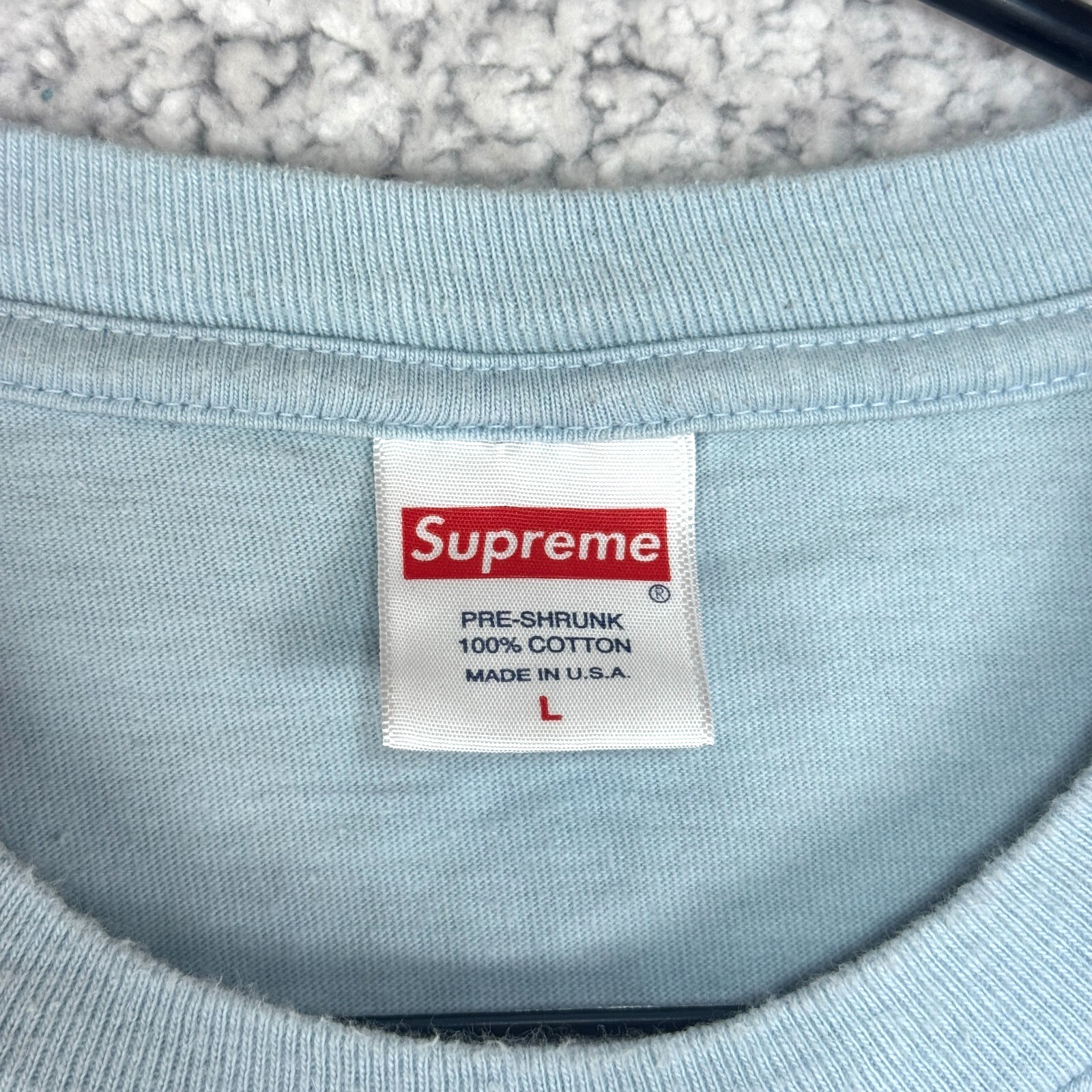 Supreme Hardgoods SS19 Tee Made in USA Blue T Shirt Men’s Size Large