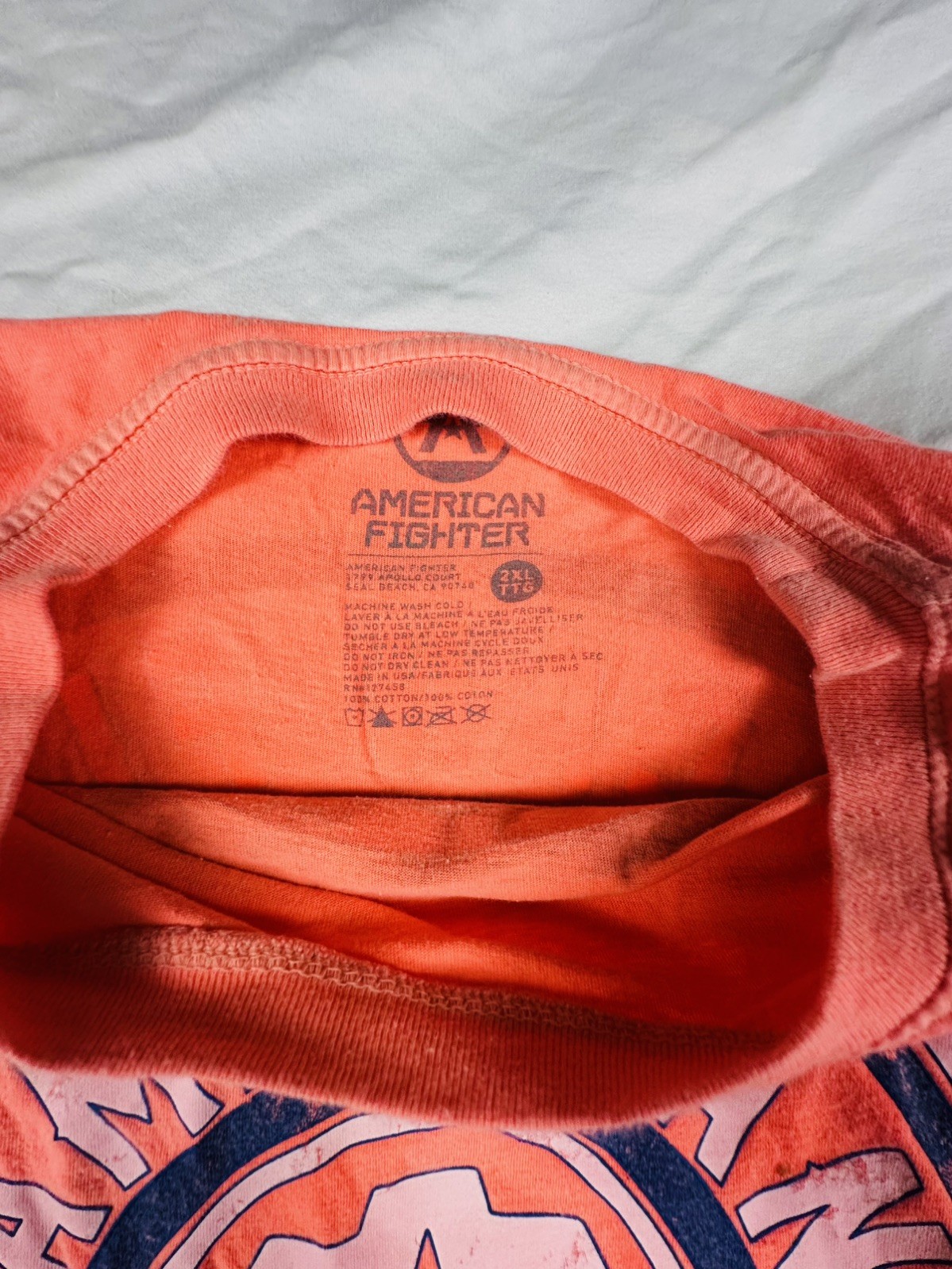 American Fighter Premium Athletics 1974 Neon Orange Graphic T-Shirt Men’s XL