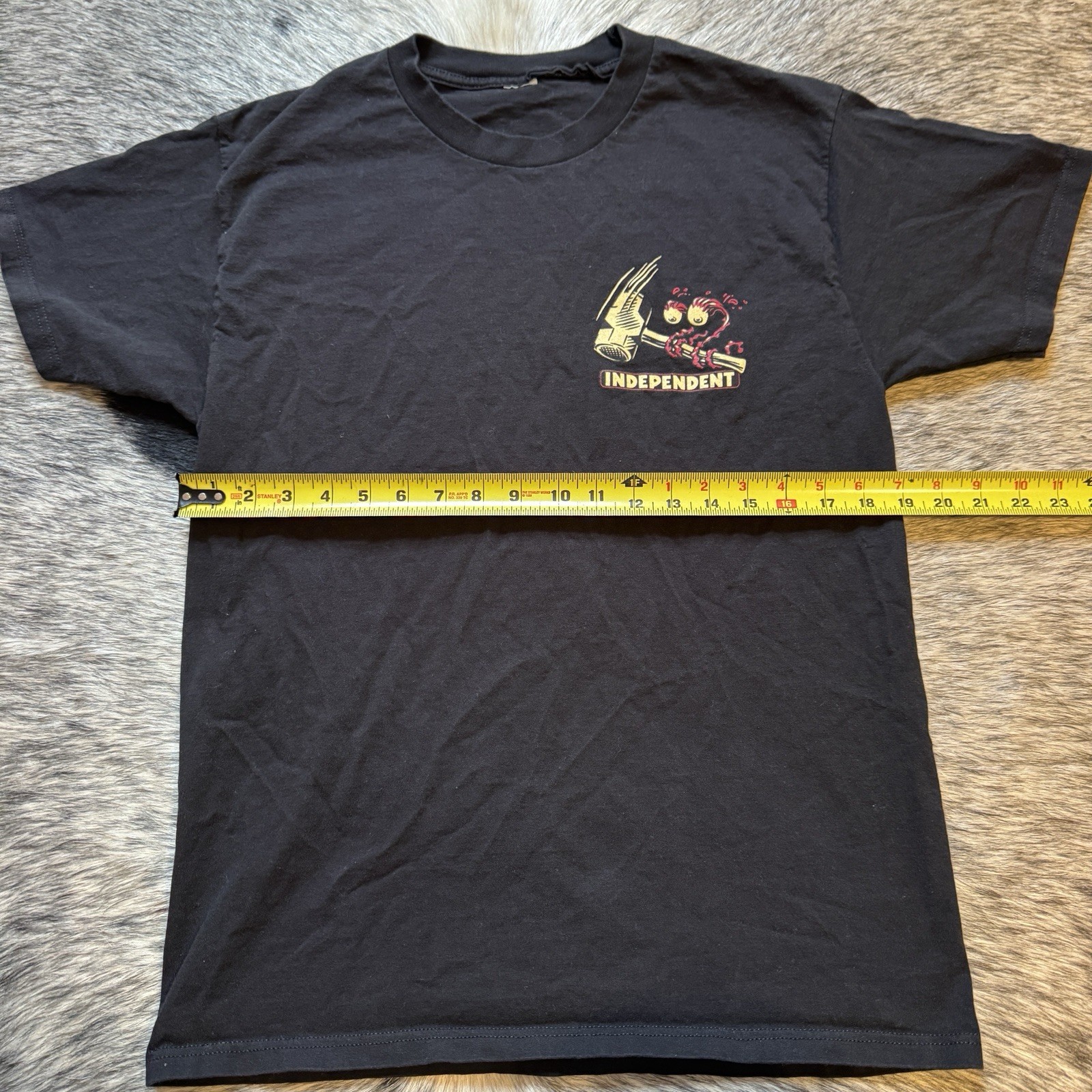 Y2K Independent Truck Co Time To Grind Skate Tee Black Graphic Shirt Sz M 🛹🔥