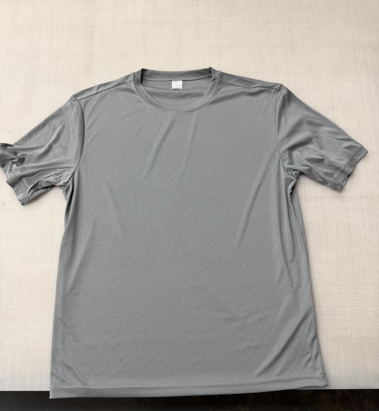 Sport-Tek Mens Short Sleeve grey Dri-Fit PosiCharge Gym Workout T-Shirt ST350