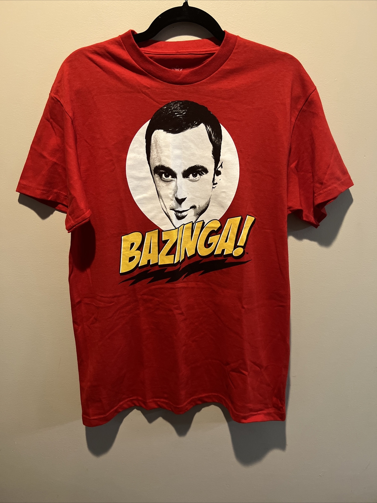 Bazinga The Big Bang Theory Mens Md T-Shirt Sheldon Cooper Graphic Tee Box G