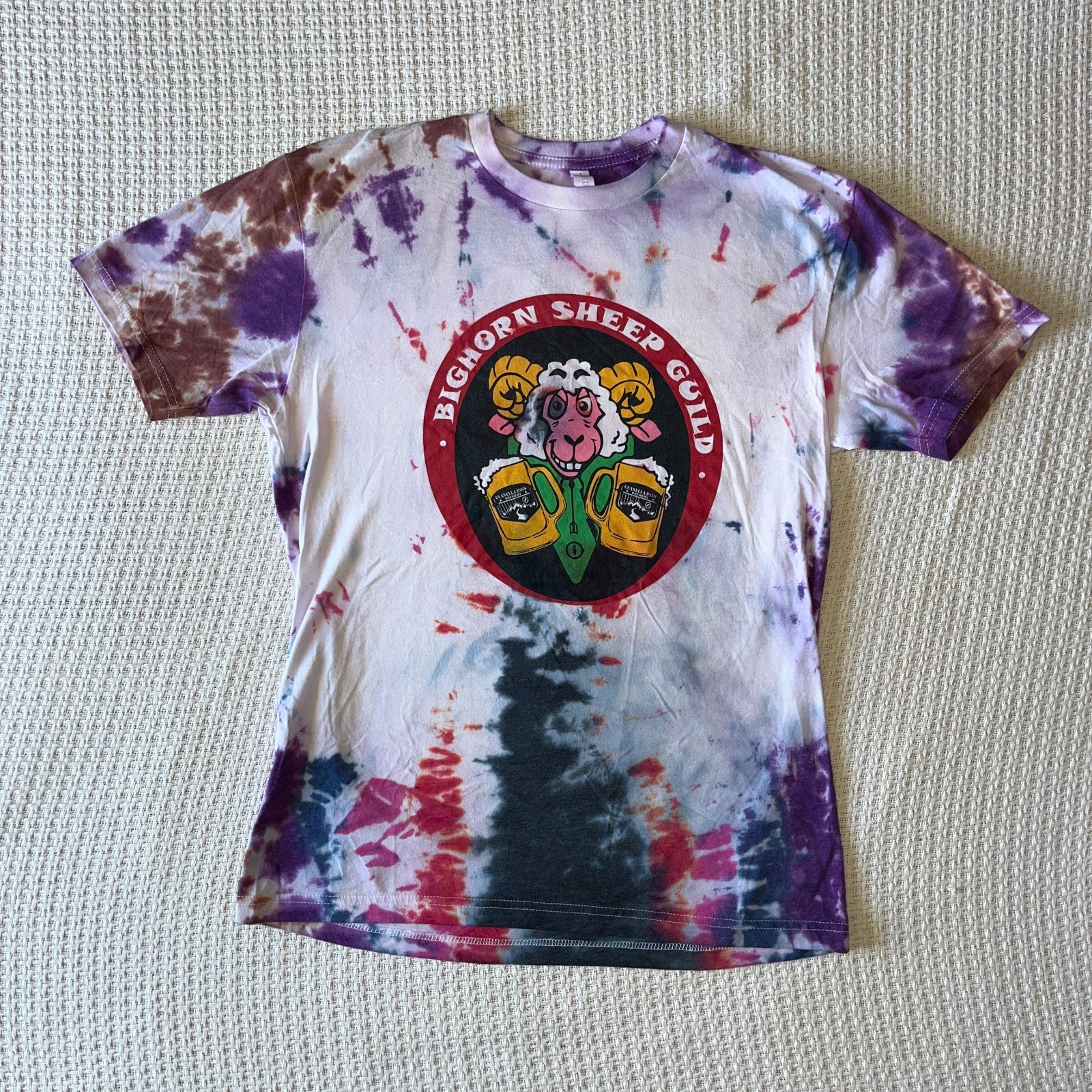 Guanella Pass Brewery t-shirt tie-dye t-shirt size men’s medium Georgetown, Co.