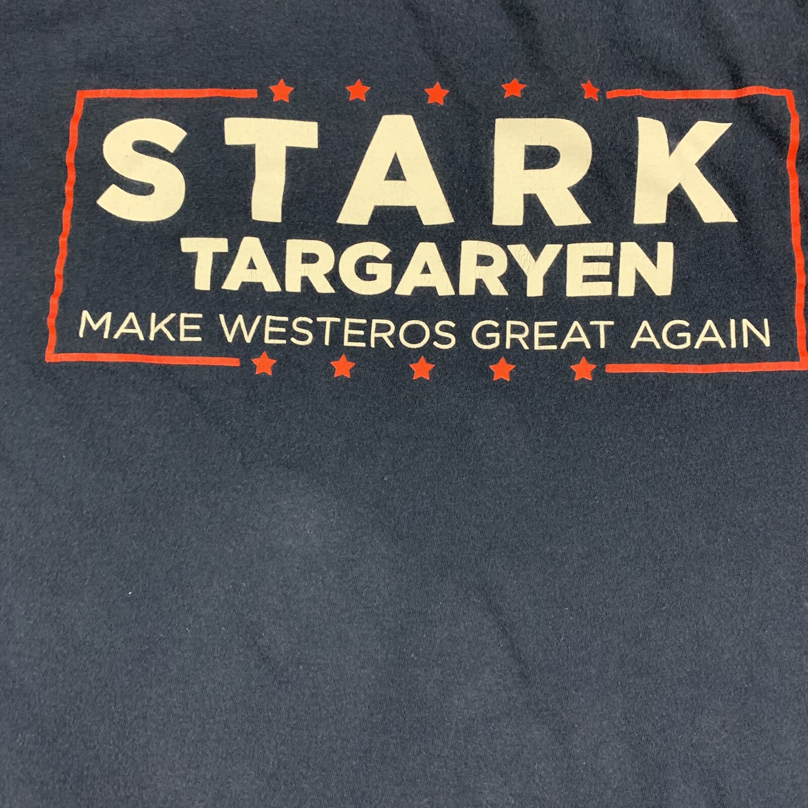 Game of Thrones T Shirt Mens Xtra Large XL Stark Targaryen Logo Dark Slate Blue