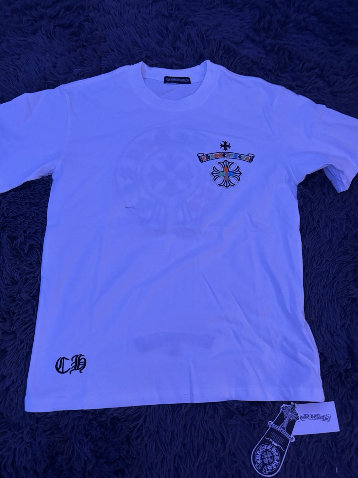 Chrome Hearts Men’s White Short Sleeve T-Shirt Size Small