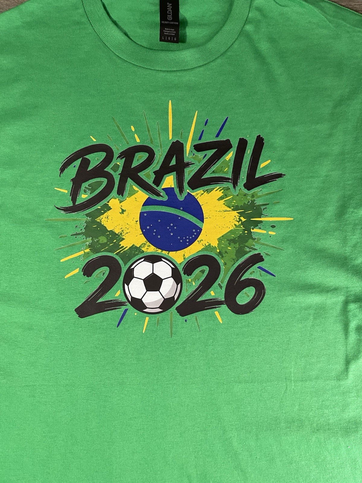 FIFA WORLD CUP USA 2026 team Brazil MENS green Classic Fit t-shirt Size L