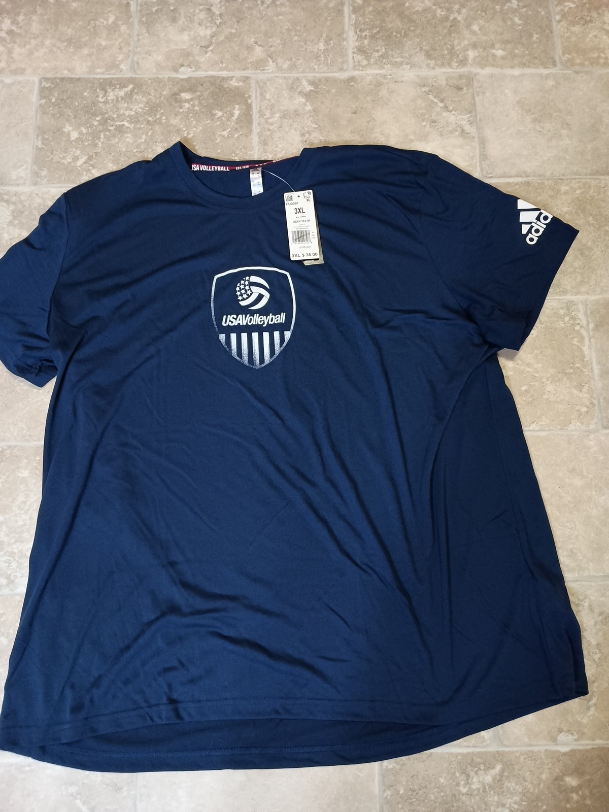 Mens New Adidas Team USA Olympics Volleyball Jersey Shirt 3XL NWT