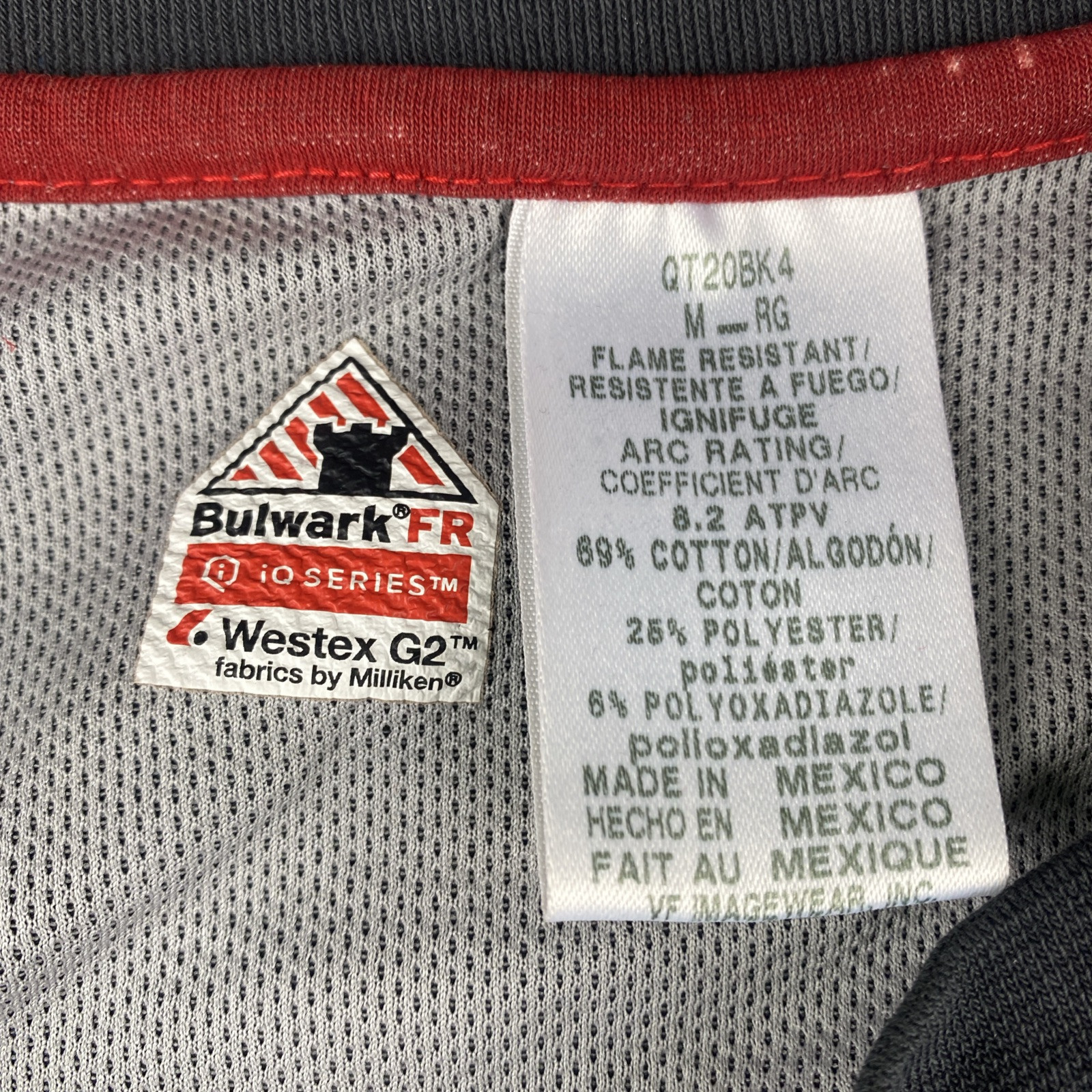 Bulwark FR IQ Series Henley Shirt Medium Black CAT2 2112 Westex Workwear