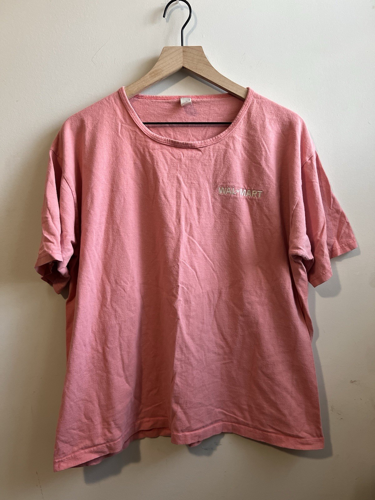 Vintage Walmart Pink Short Sleeve Shirt Anvil Tag XL