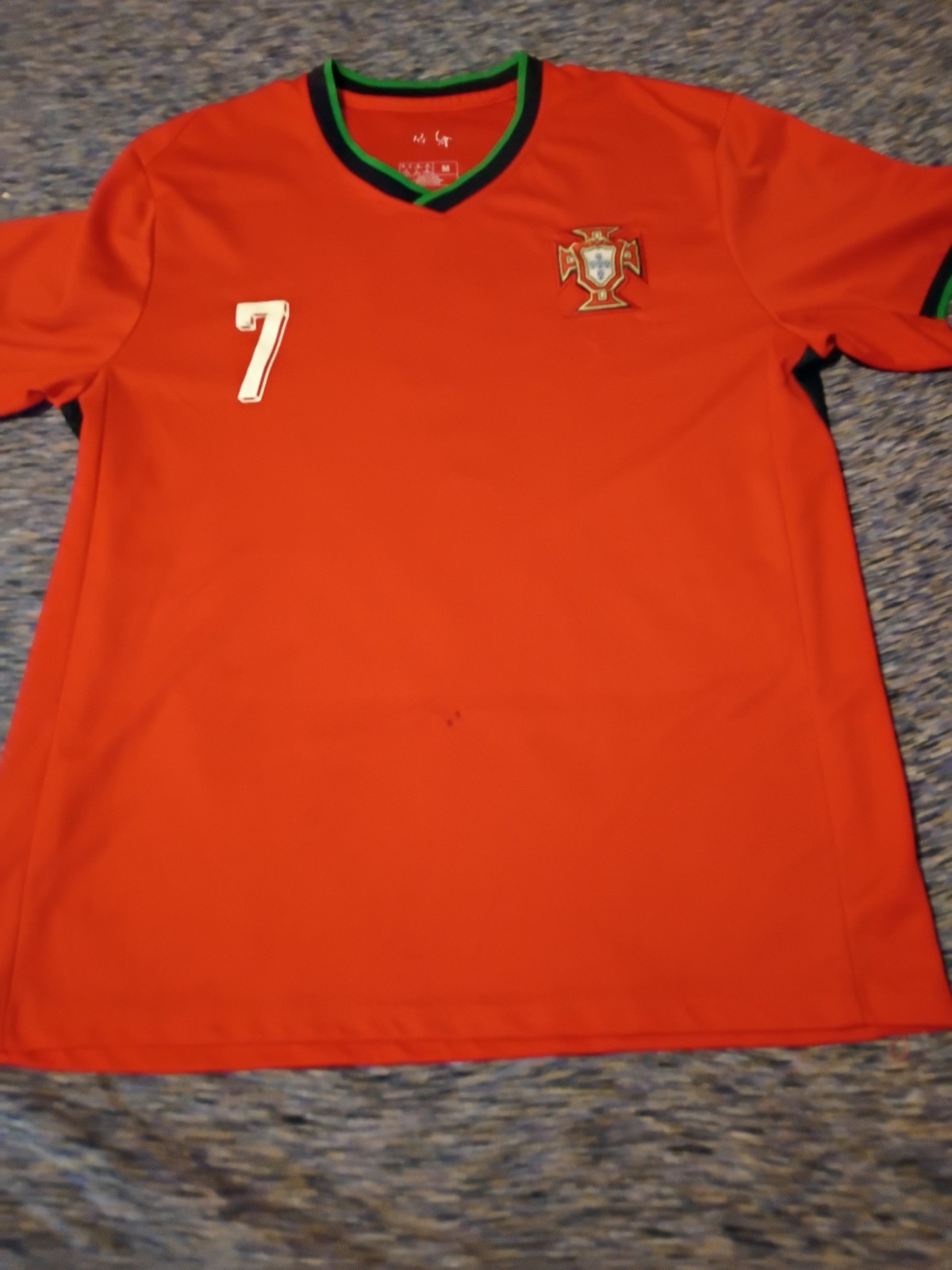 Ronaldo #7 Red Soccer Jersey -Med