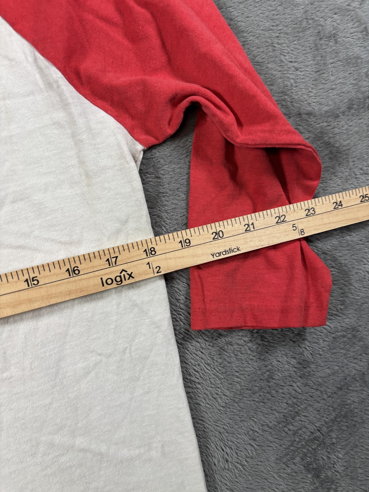 Vintage Augusta Raglan Shirt Sportswear Mens Medium Red 3/4 Sleeve 70s USA