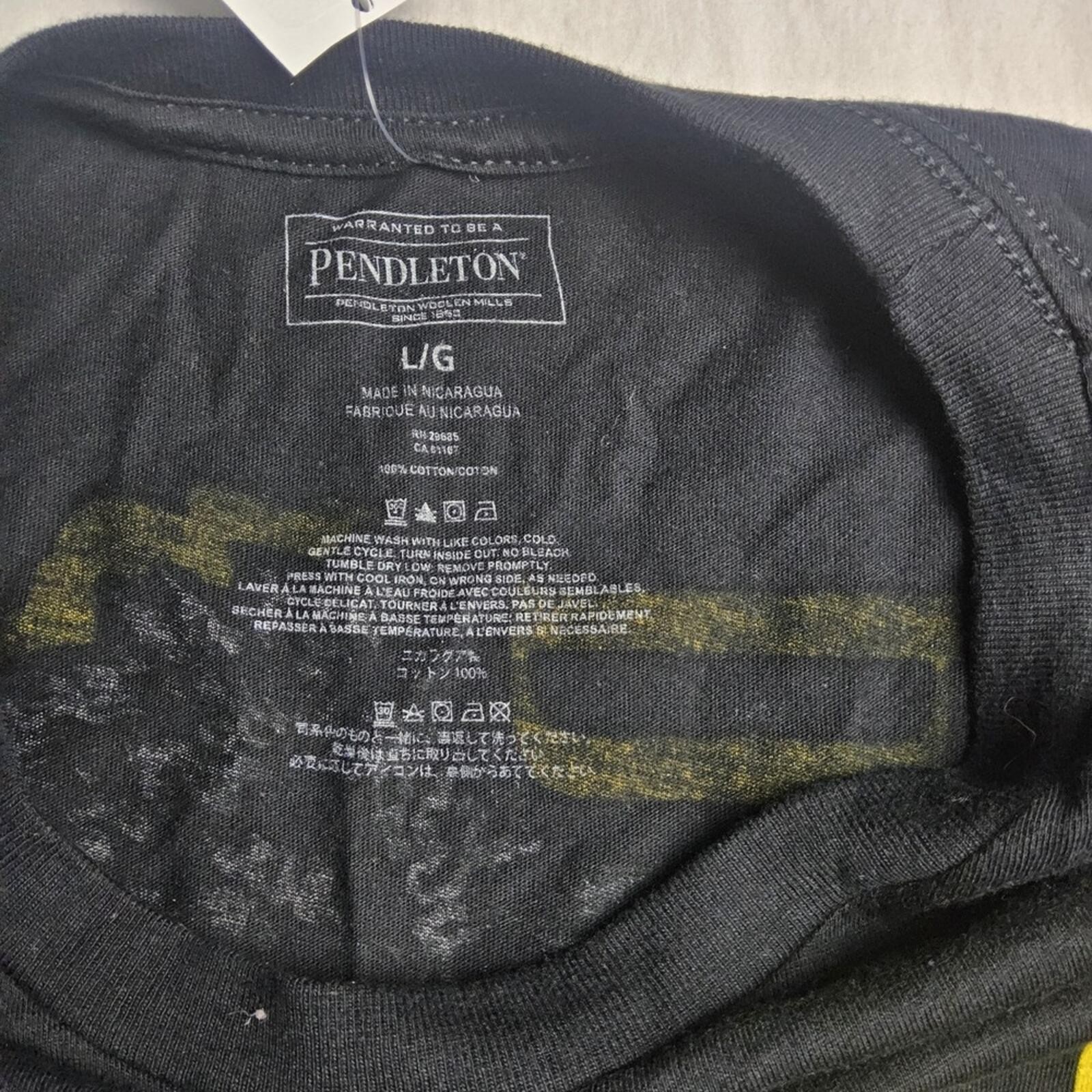 Pendleton Woolen Mills Buffalo Graphic T-Shirt Men’s Large NWT Black Cotton Tee