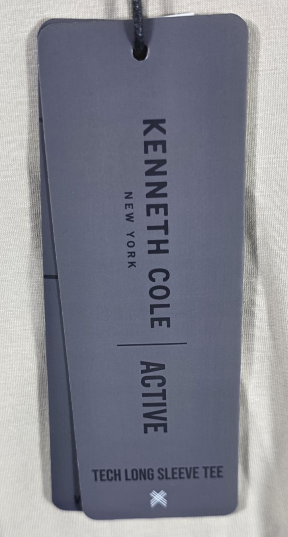 Kenneth Cole Active Tech Long Sleeve Tee Men’s Medium Beige