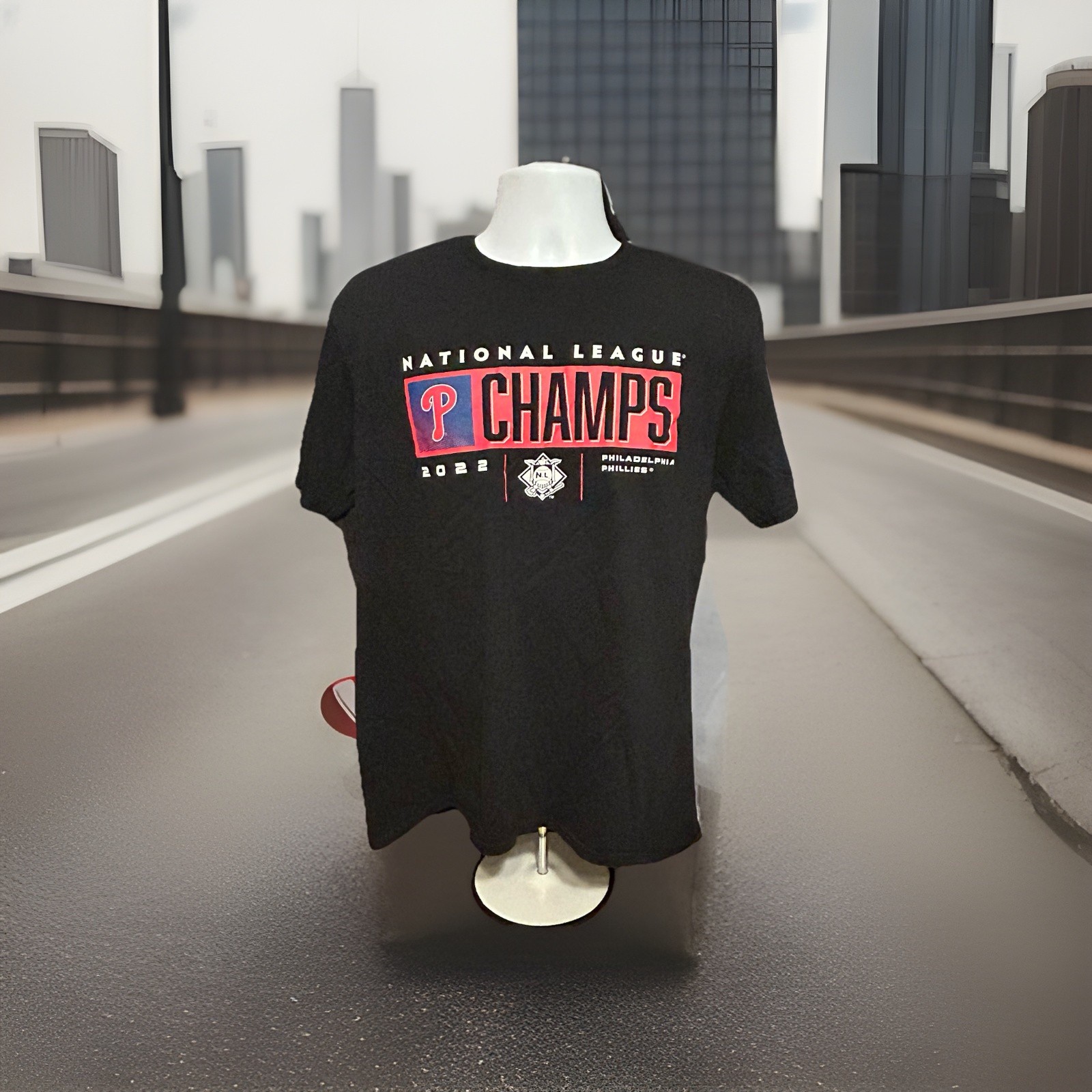 Philadelphia Phillies National League Champs 2022 Shirt Men Large Black