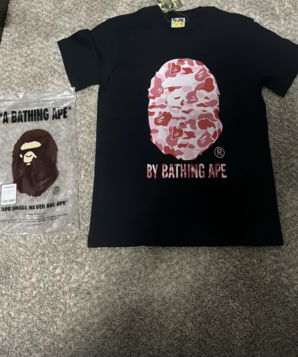 BAPE ABC Camo By Bathing Ape Tee ‘Black/Pink’