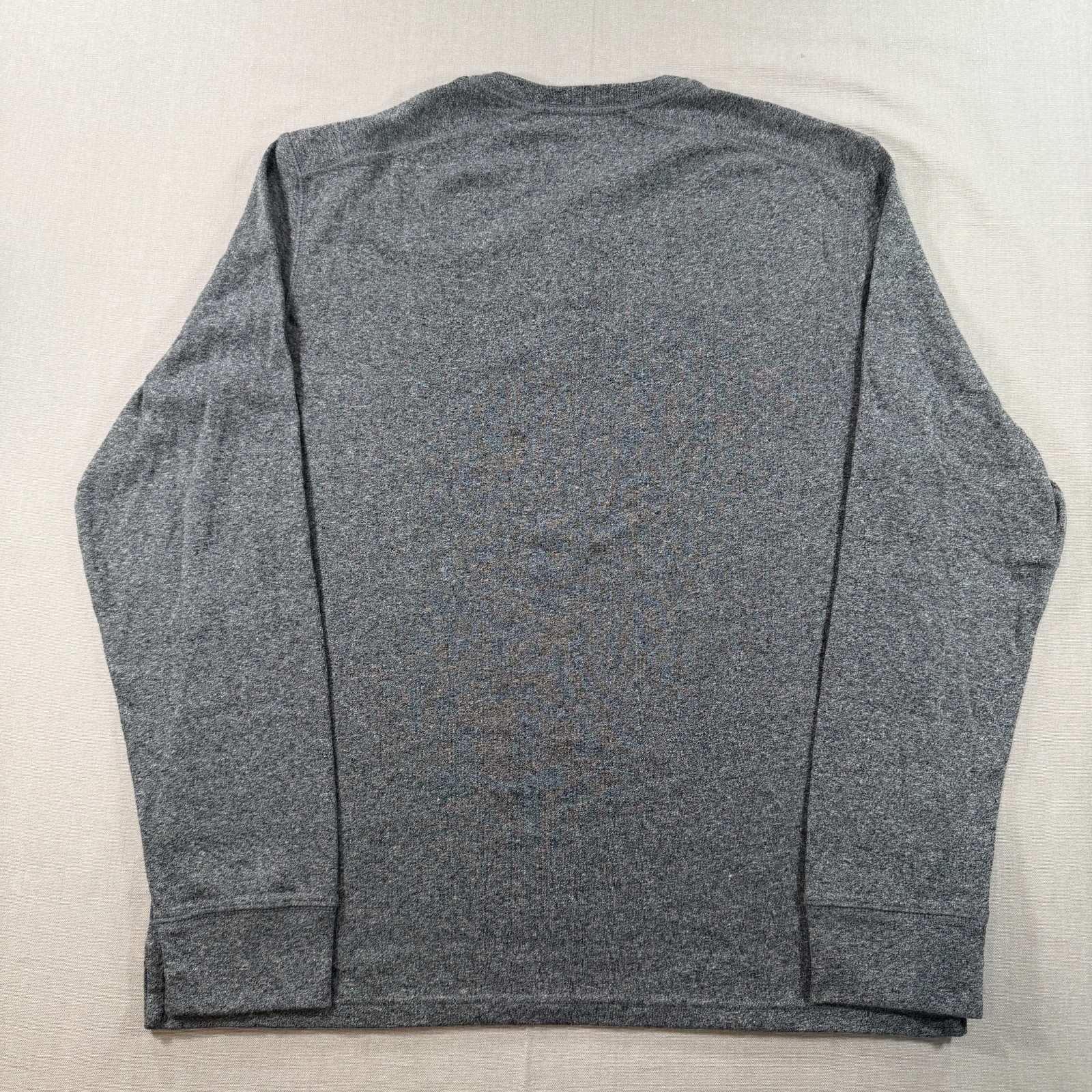 NWT Apt 9 Premier Flex Long Sleeve Henley Shirt Mens Large Gray Solid Stretch