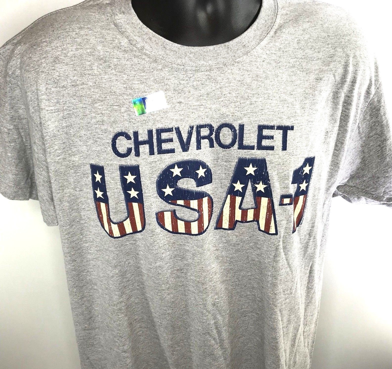 Chevrolet Chevy USA 1 American Flag Pickup Truck Gray T-Shirt