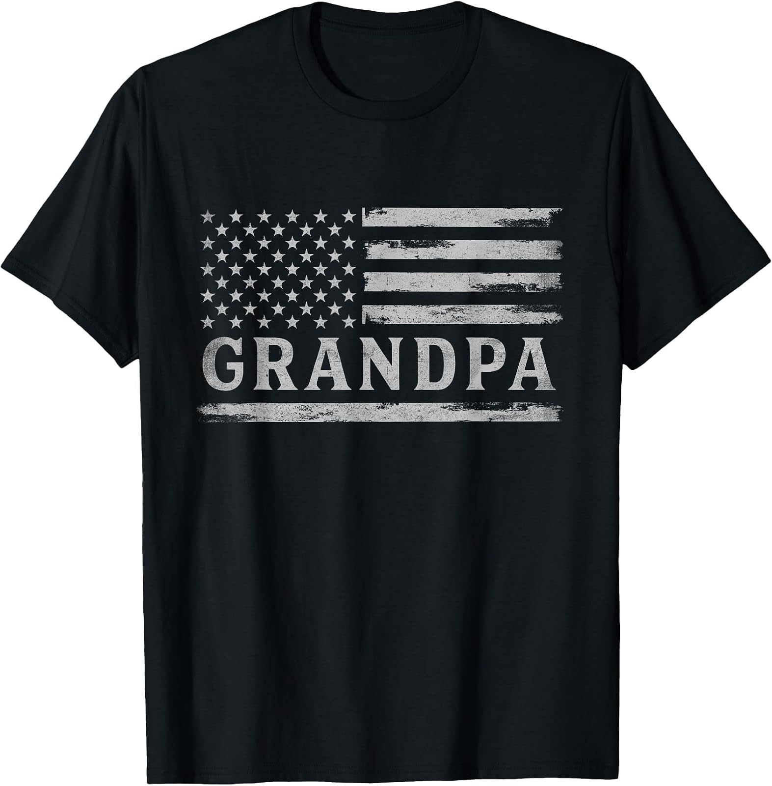 Vintage USA Flag T-Shirt for Father’s Day – Grandpa Grey Design