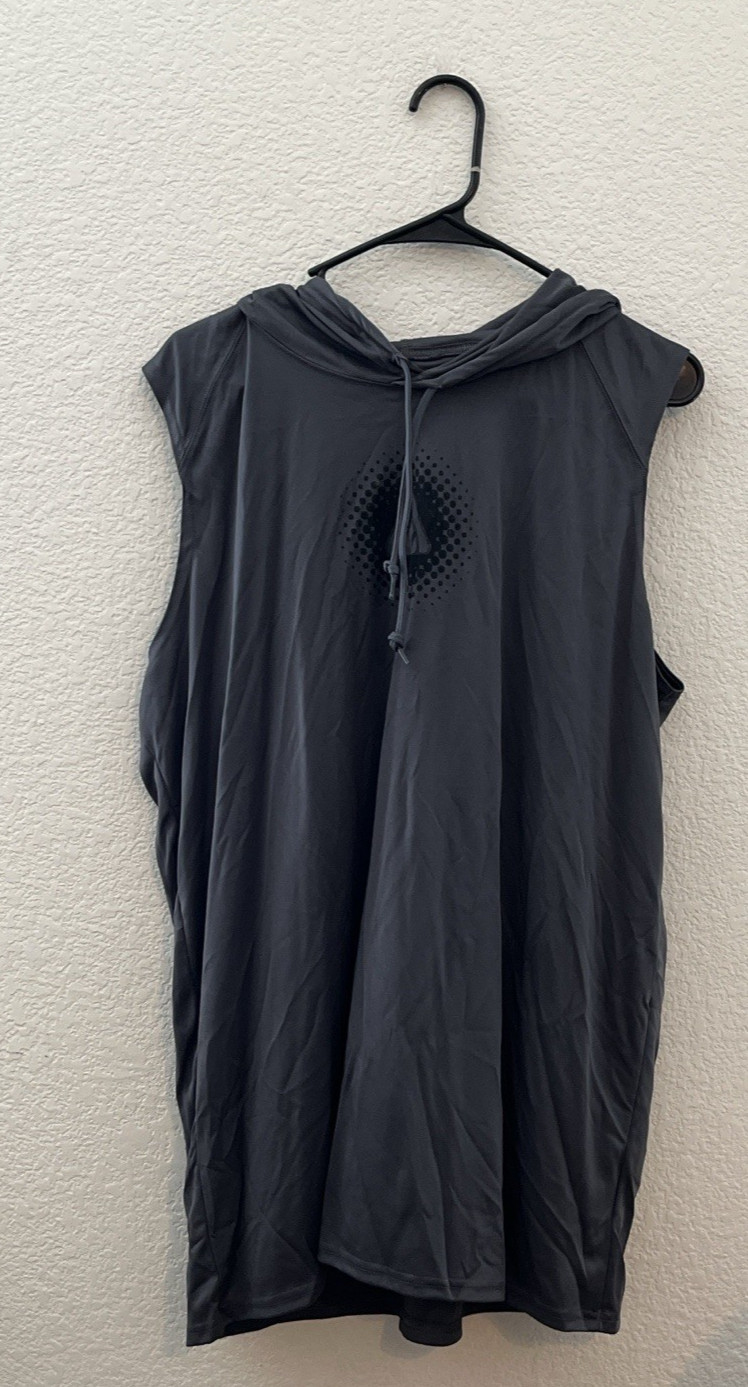 Ever Athlete Men’s Lightweight Hooded Workout/Casual Tank Gray XL