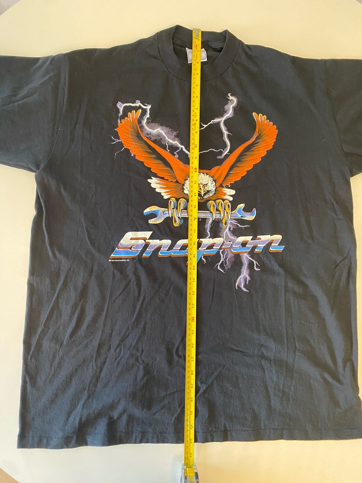 Vintage Snap-on Tools Eagle Shirt 1990s Made In USA Lightning XXL Single Stitch