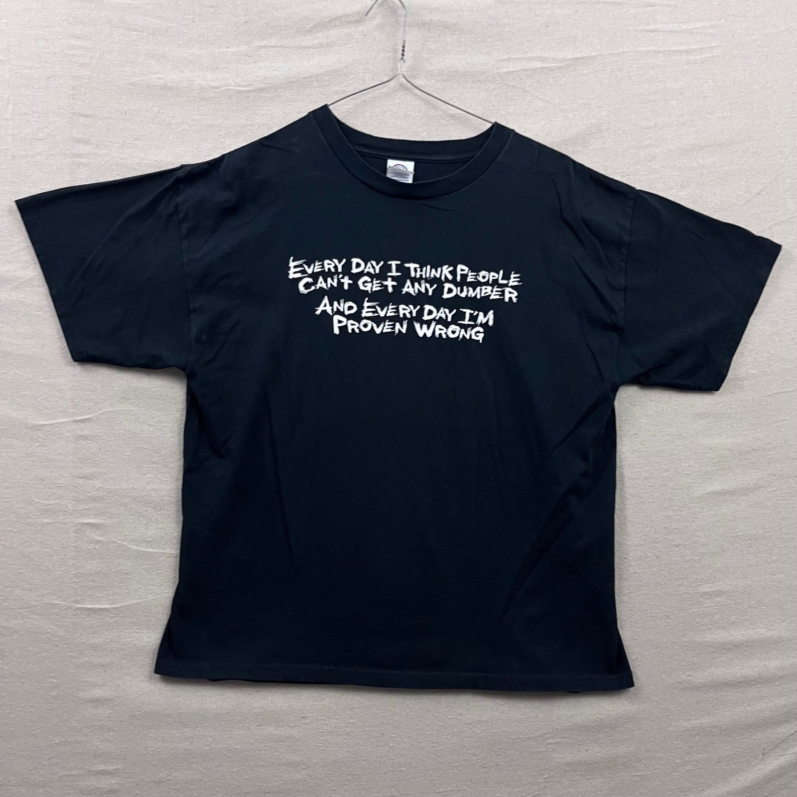 Delta Pro Weight Graphic Tee Mens XL Black Sarcastic Quote Short Sleeve Shirt