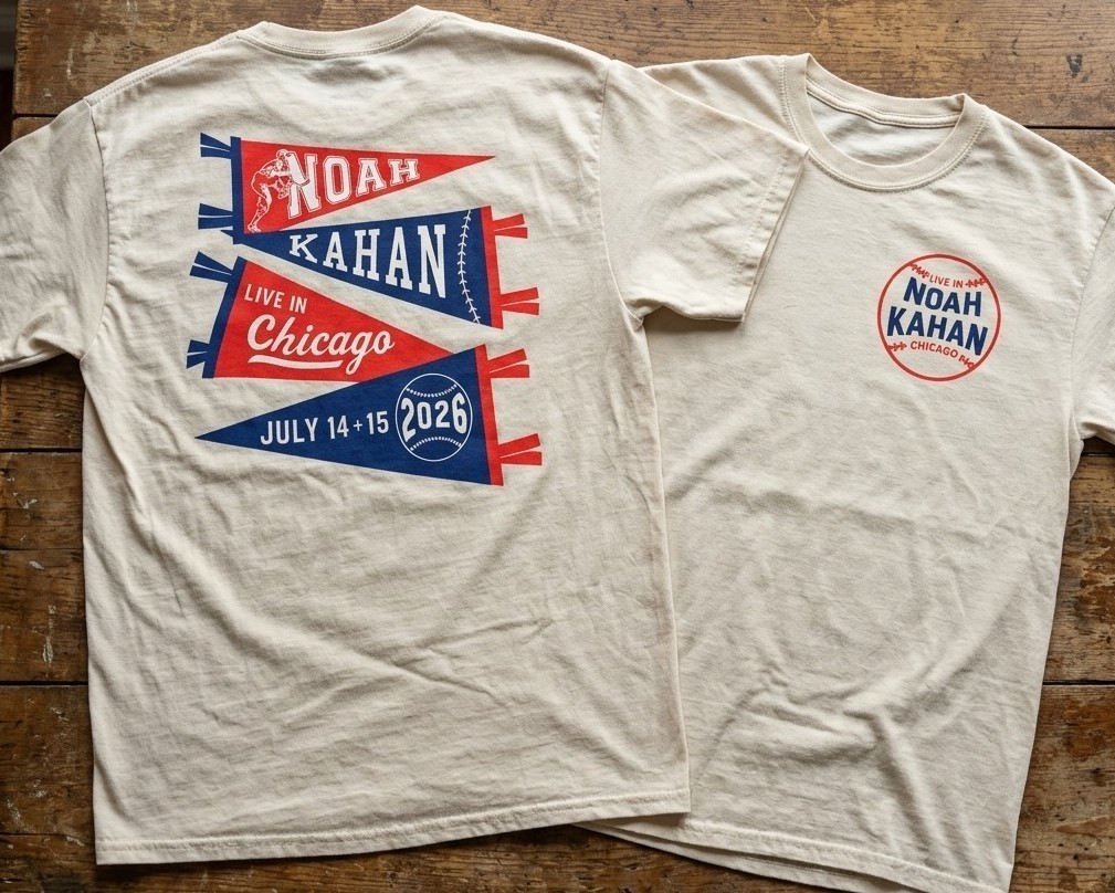 HOT Noah Kahan Chicago Merch T-shirt reprint 2slides