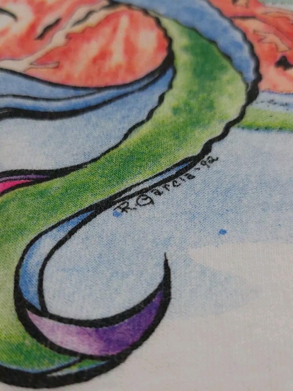 Vintage 1992 Florida Mermaid Art Work Print T Shirt Vtg USA Made Islander 90s