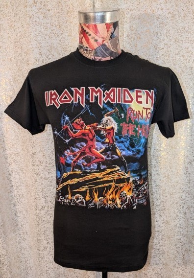 Officially Licensed Iron Maiden – Run To The Hills – Double Sided Black T-Shirt