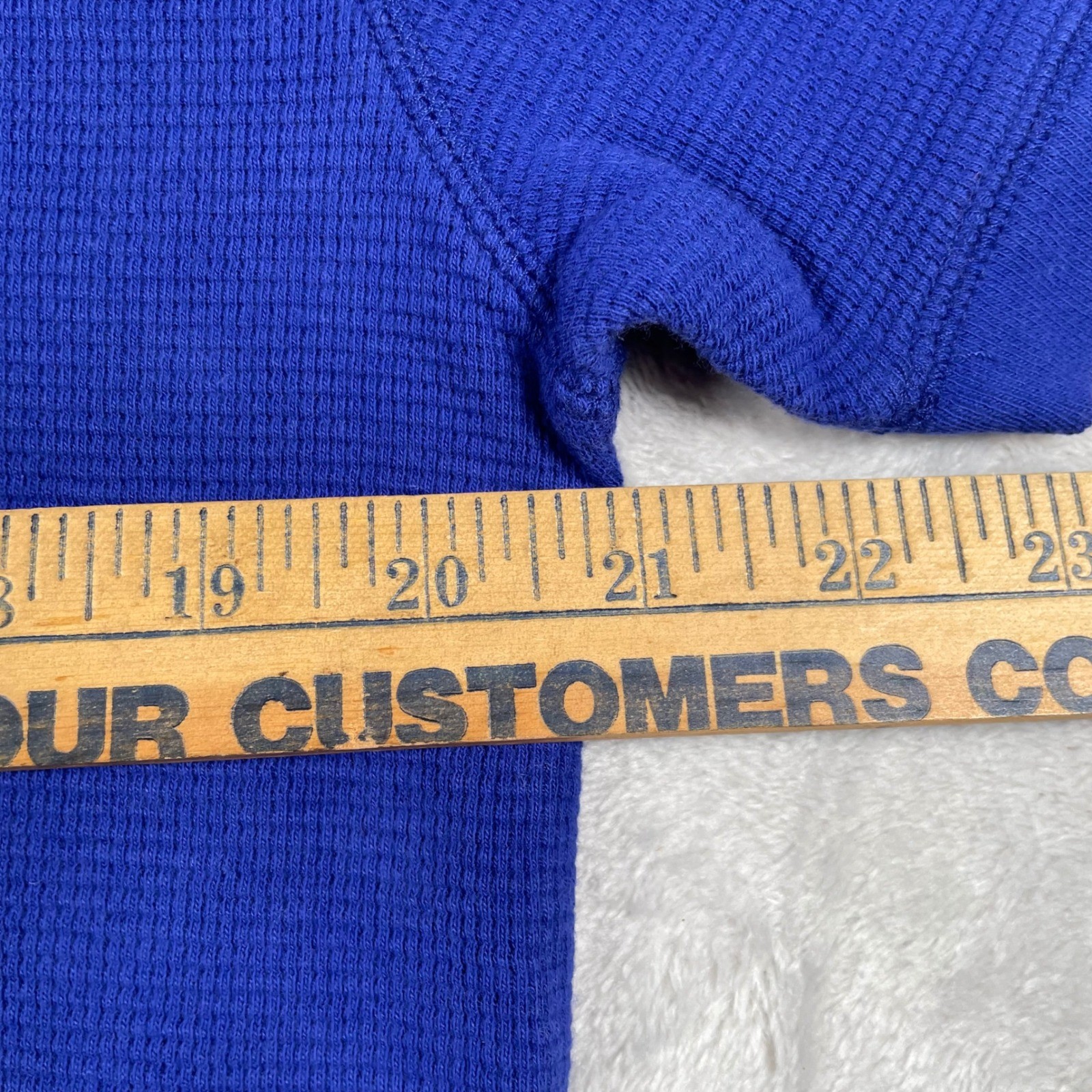Polo Ralph Lauren Mens Waffle Knit Thermal Crewneck T Shirt Blue Size L G