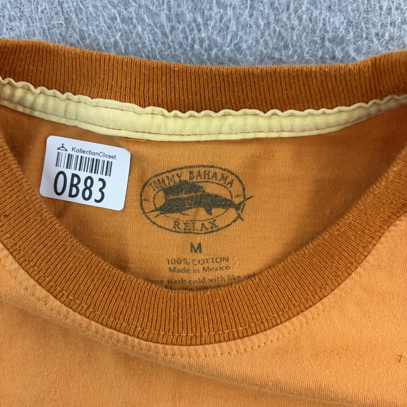 Tommy Bahama Shirt Mens Medium Orange Motorcycle Chillin Without Cause Tee Adult